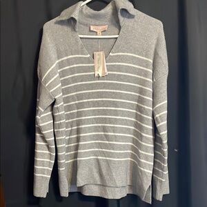 NWT Gray Striped Women's Sweater by Philosophy